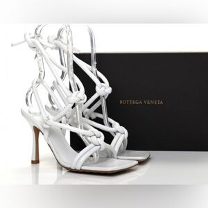 Bottega white knot sandals